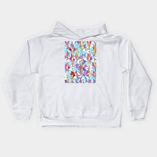 Multicolor Pastel Abstract Art - Stained Glass Kids Hoodie